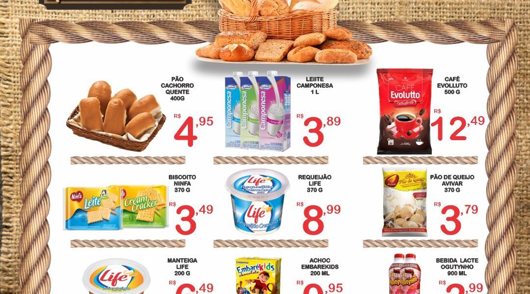 Ofertas do dia da Padaria no Supermercado Central nesta segunda e terça feira