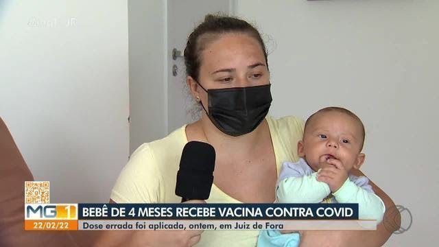 Covid-19: bebê de 4 meses recebe vacina contra a doença por engano em Juiz de Fora