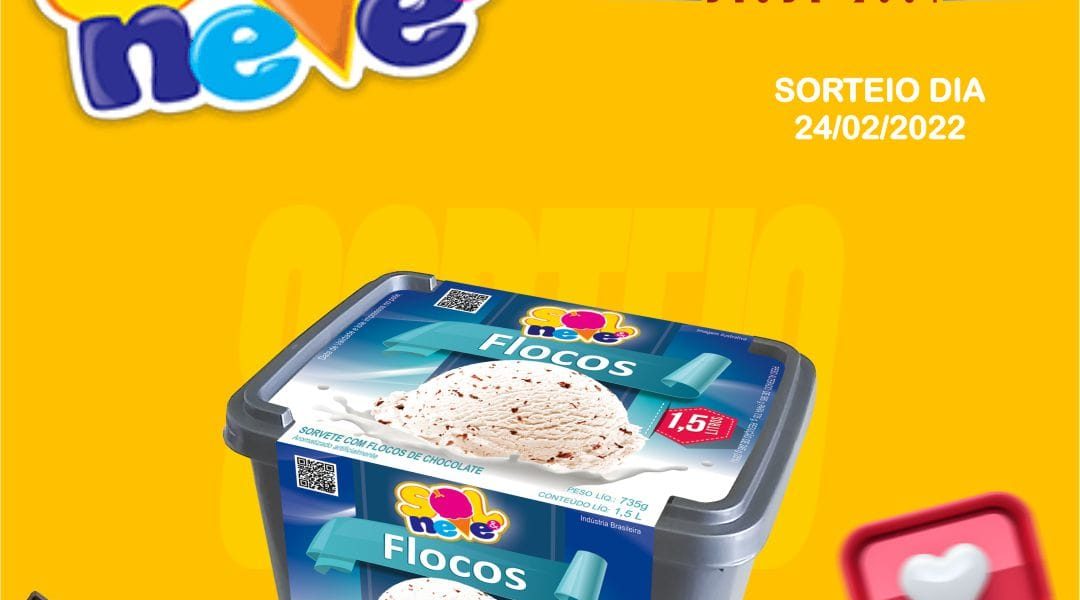 Concorra a 01 (um) Pote de Sorvete Sol & Neve de flocos no Mercado Central