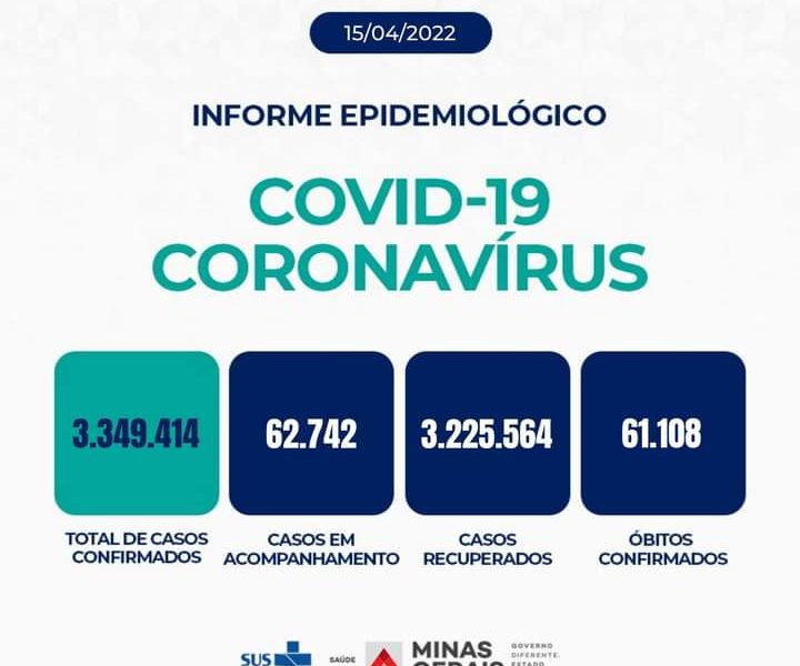 Informe Epidemiológico Coronavírus de MG – 15/04/2022