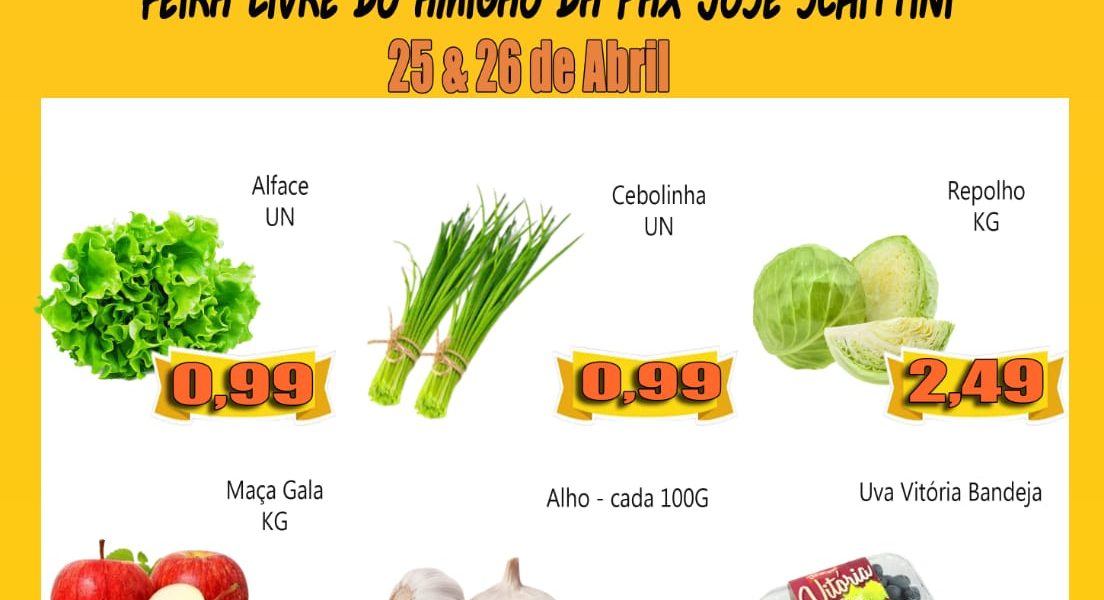 Ofertas desta segunda e terça feira na Feira Livre do Amigão
