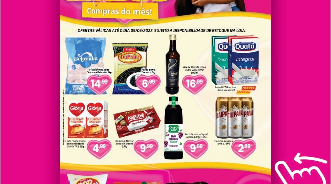 O encarte do dia das mães já está liberado no Mercado Central