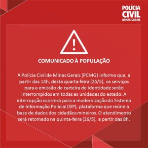 Comunicado à população