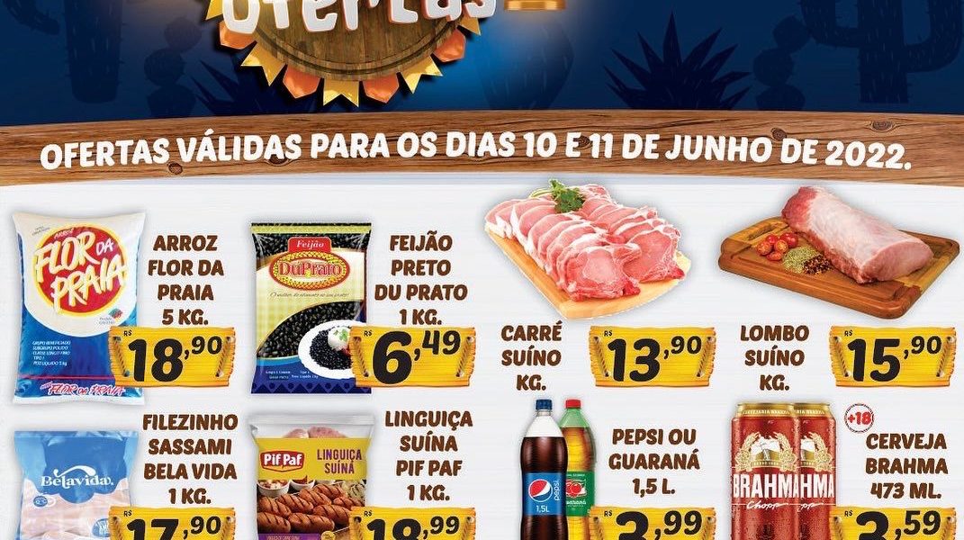 Arraiá de ofertas no Mercado Central