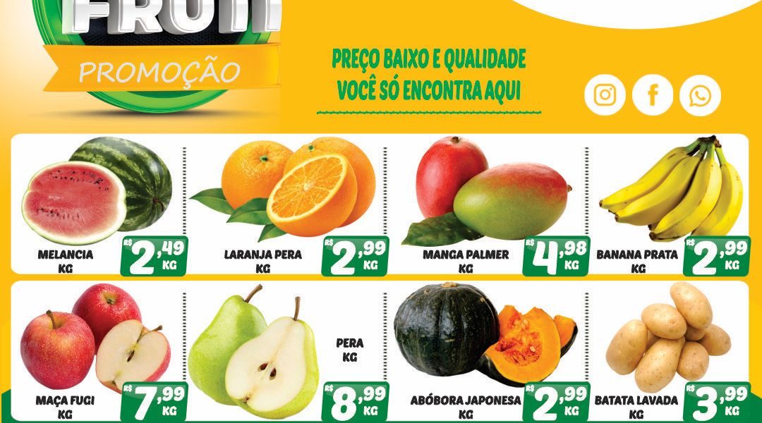 Hortifruti do Mercado Central nesta quarta e quinta feira