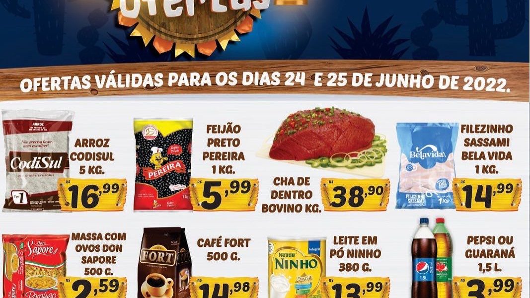 Arraiá de ofertas no Mercado Central