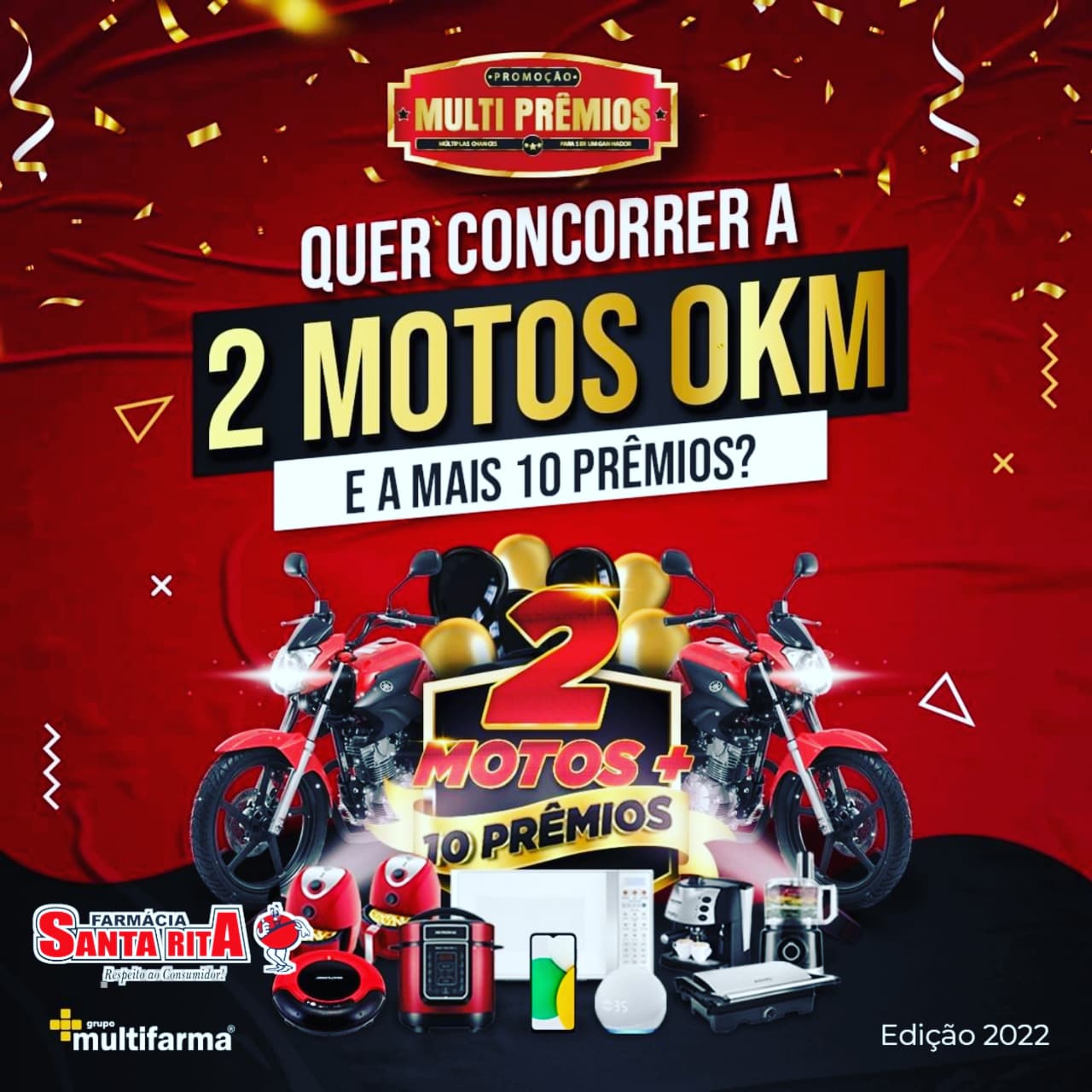 Multi Farma e Farmácia Santa Rita oferecem promoção de Multi Prêmios