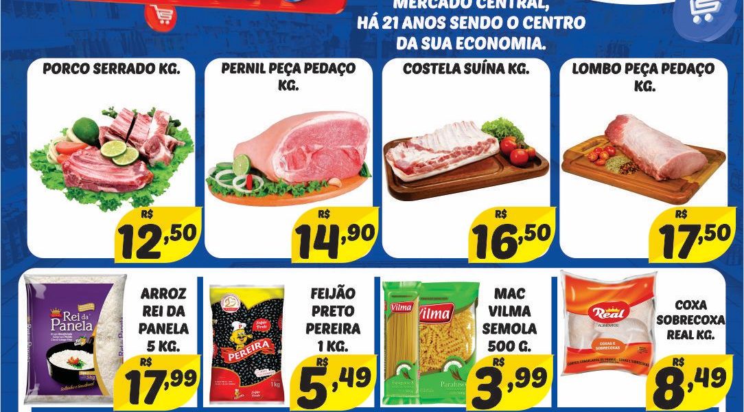 Ofertas de Agosto neste final de semana no Mercado Central