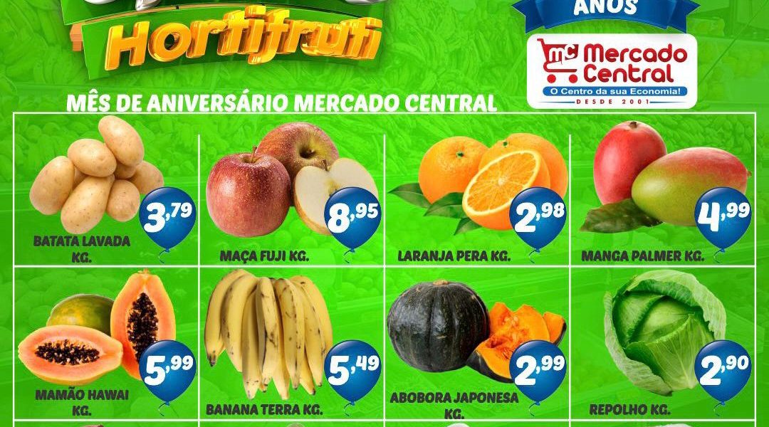 Ofertas do Hortifruti do Mercado Central de Miradouro