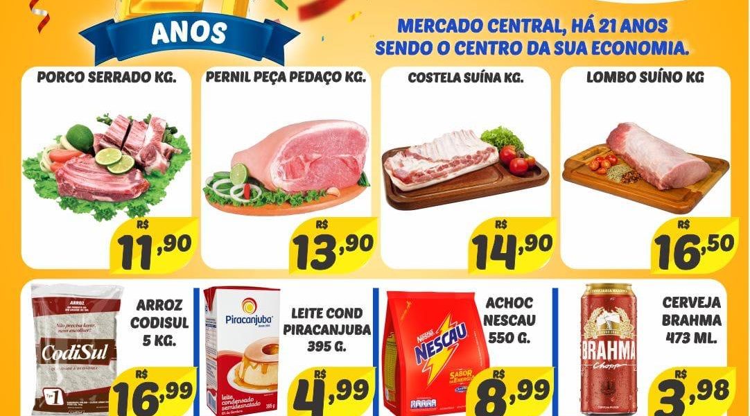 Ofertas de final de semana no Mercado Central de Miradouro