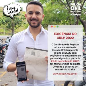 Motoristas terão que apresentar Registro de Licenciamento do Veículo em Novembro