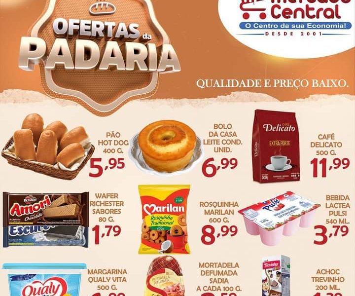 Confira as nossas ofertas da Padaria no Mercado Central de Miradouro
