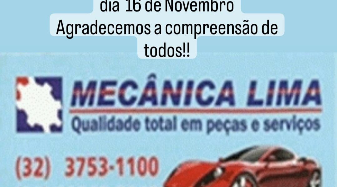 Mecânica Lima faz comunicado aos clientes