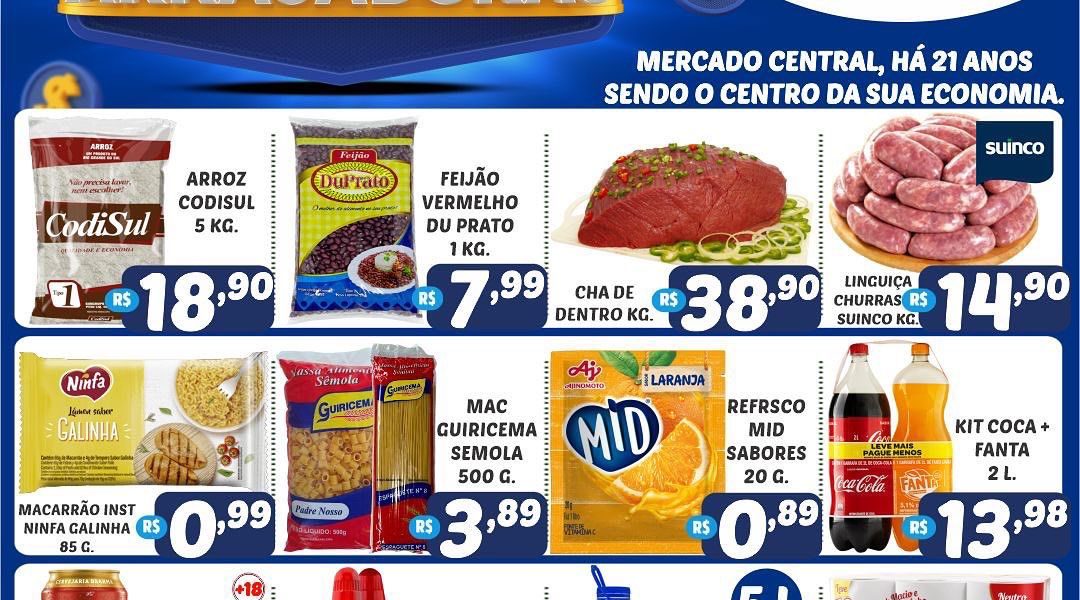 Ofertas arrasadoras neste final de semana no Mercado Central