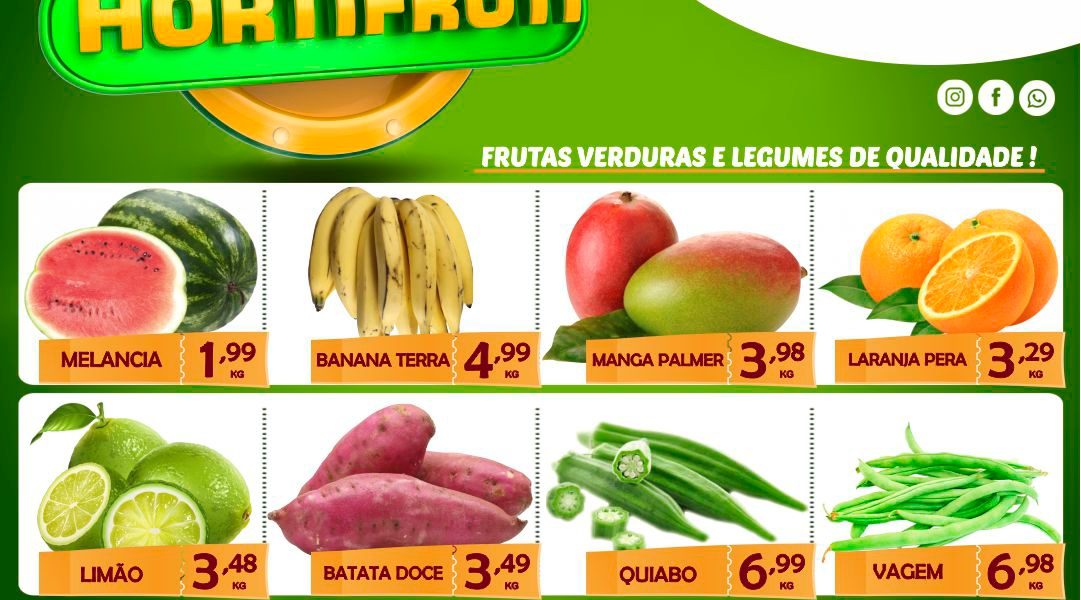 Hortifruti do Mercado Central nesta quarta e quinta feira