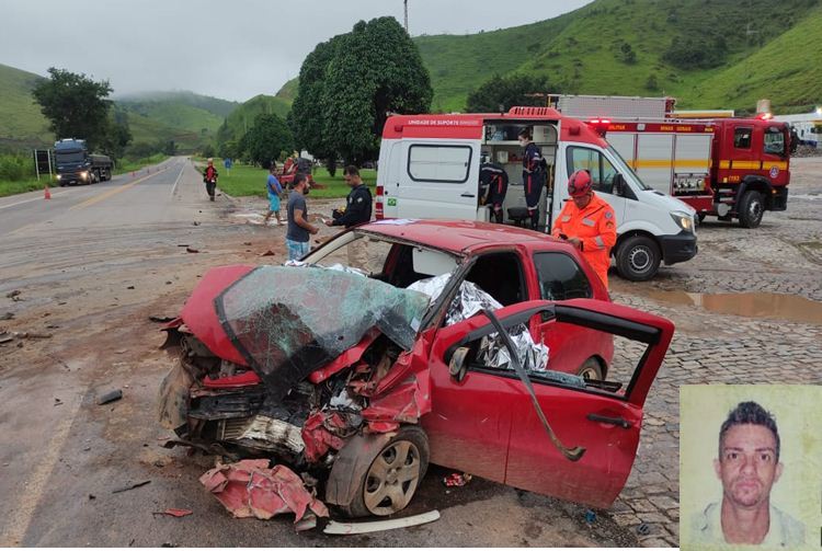 Grave acidente entre dois carros e uma carreta deixa três mortos e três feridos na BR-116 próximo a Miradouro