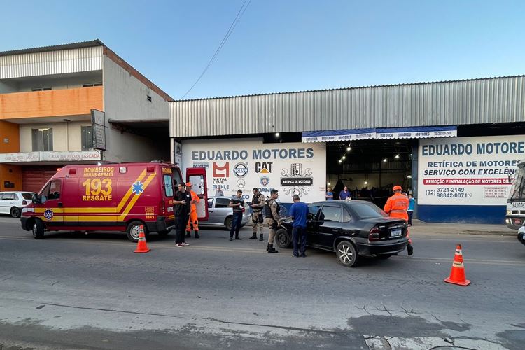 Muriaé: Motociclista fica ferido após colidir com carro no bairro Dornelas