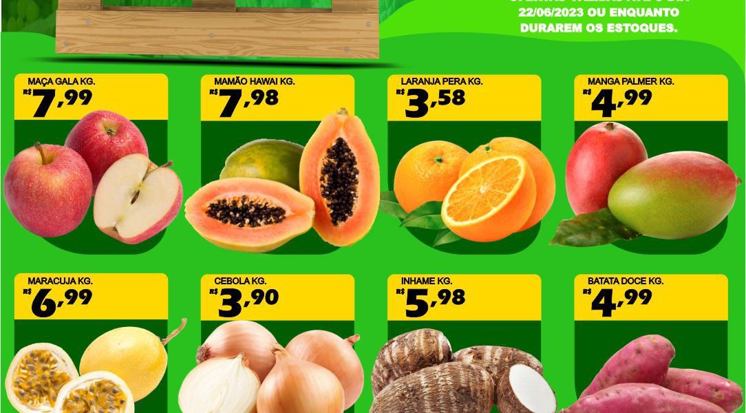 Hortifruti do Mercado Central de Miradouro nesta quarta e quinta feira