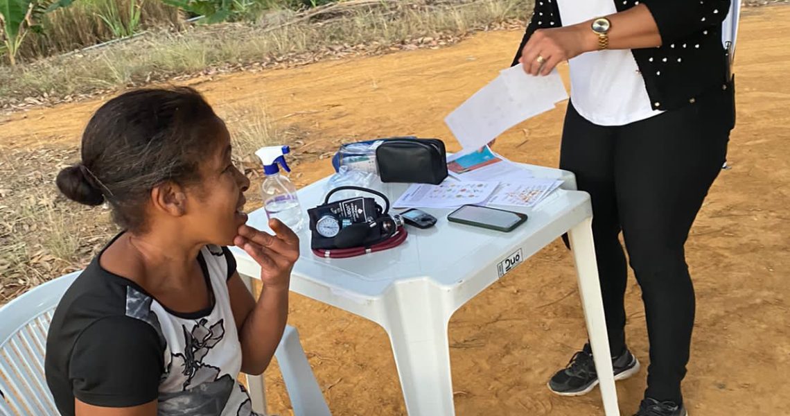 Saúde de Miradouro leva mobilização de educação em saúde aos moradores do Bairro Primavera