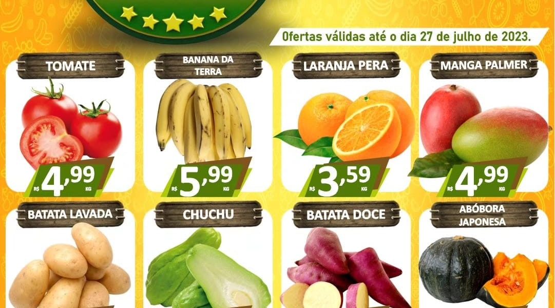 Hortifruti do Mercado Central de Miradouro nesta quarta e quinta feira