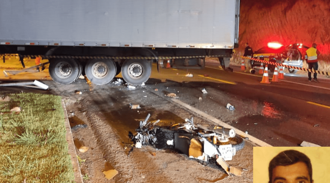 Muriaé: Motociclista morre ao colidir com carreta na BR-116 próximo a Recreio Veículos