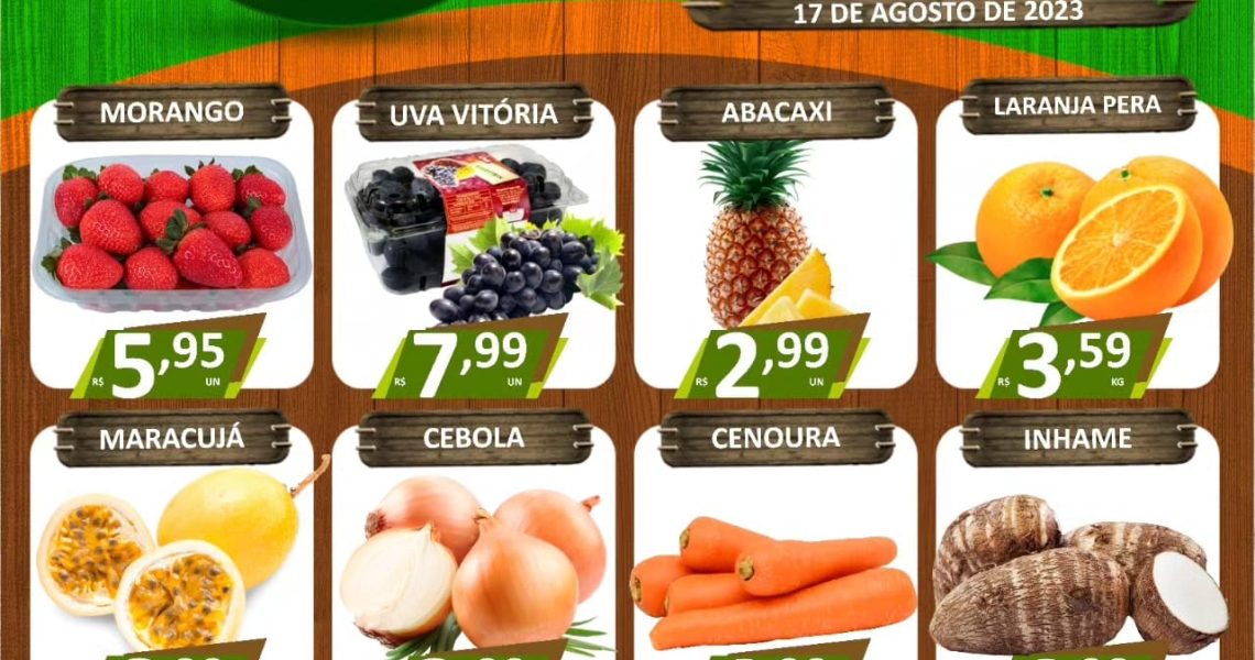 Hortifruti do Mercado Central nesta quarta e quinta feira