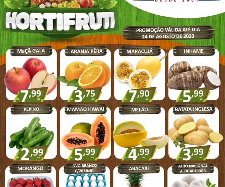 Hortifruti do Mercado Central nesta quarta e quinta feira