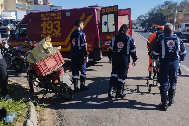 Acidente deixa motociclista ferido no Trevo do Gaspar e motorista foge do local