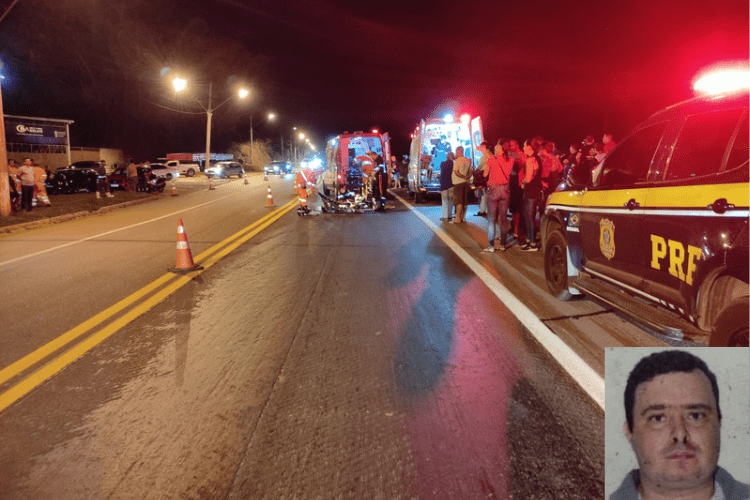 Motociclista morre em acidente na BR-116 próximo ao trevo de acesso ao Bairro Dornelas