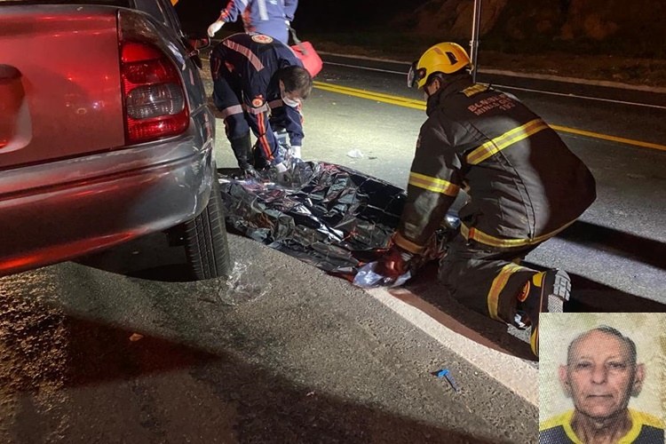 Colsião entre carro de passeio e carreta deixa um morto e uma idosa ferida na BR-116 em Miradouro