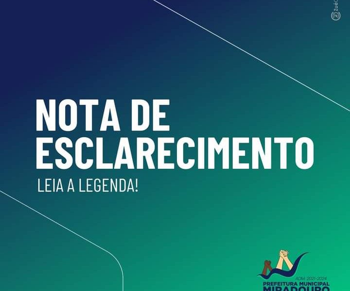 Prefeitura emite nota de esclarecimento
