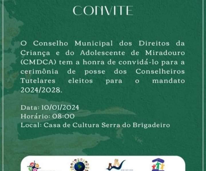 Novos Conselheiros Tutelares tomam posse nesta quarta feira (10) em Miradouro