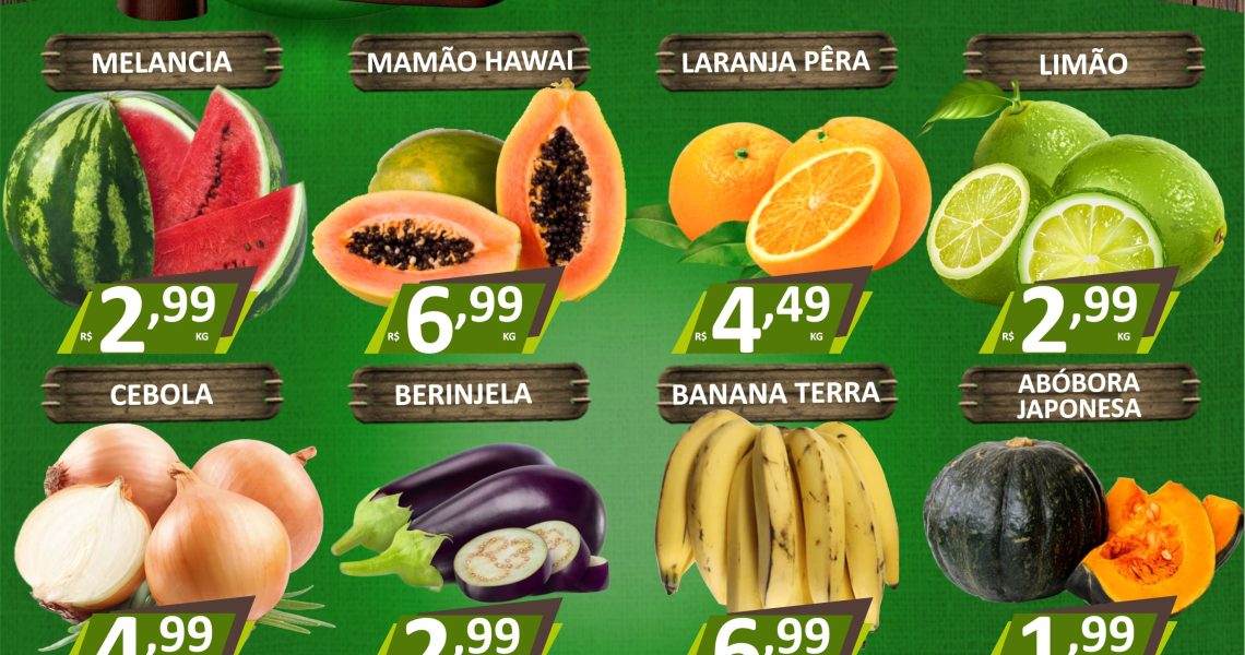 Hortifruti do Mercado Central nesta quarta e quinta feira