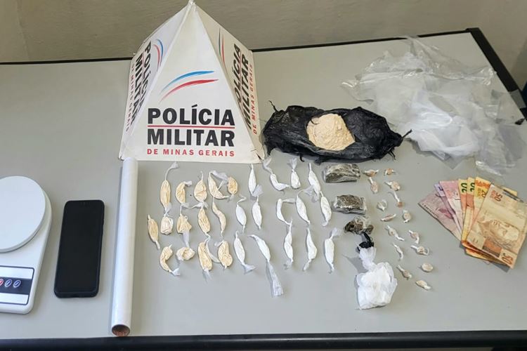 Homem é preso pela PM com maconha, cocaína e crack em Rosário da Limeira
