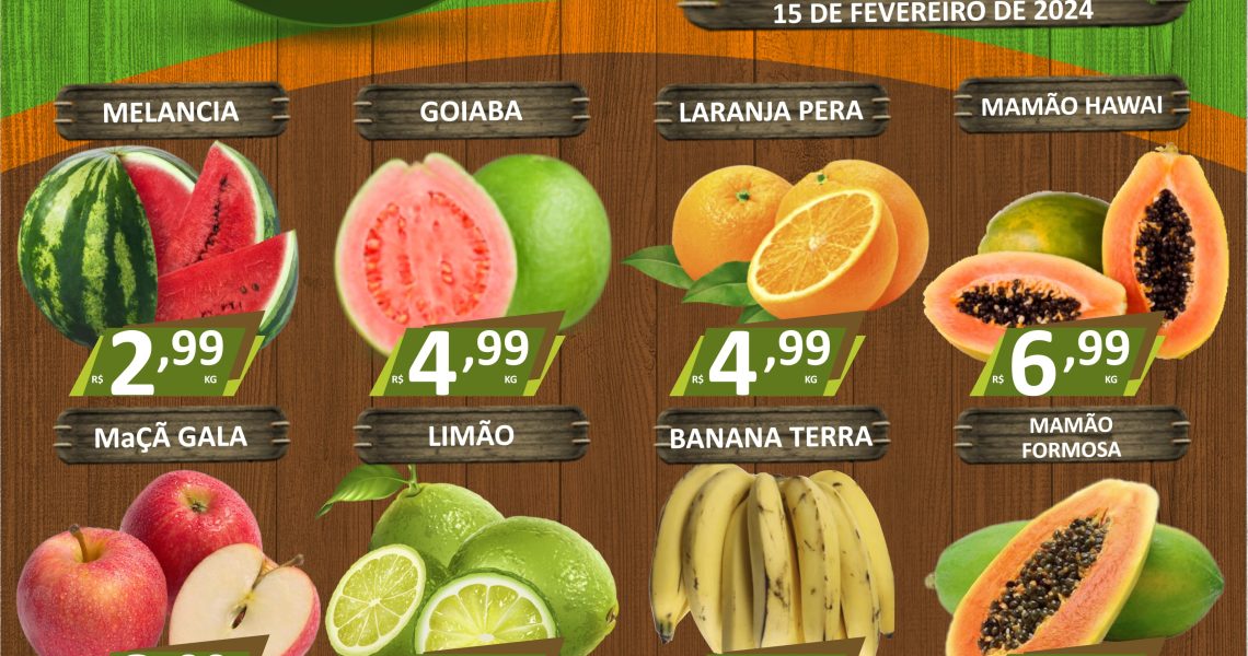 Hortifruti do Mercado Central nesta quarta e quinta feira