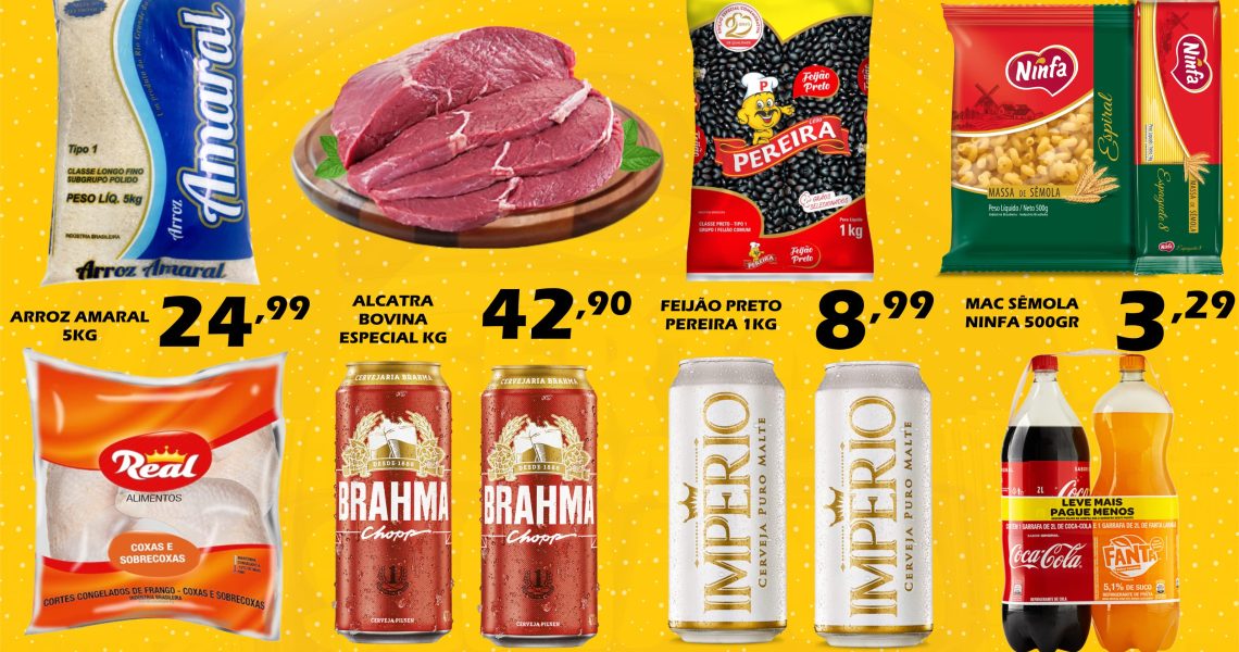 Ofertas de final de semana do Mercado Central de Miradouro