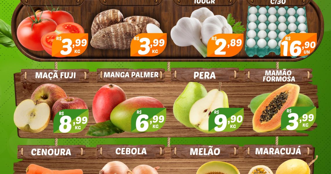 Hortifruti do Mercado Central nesta quarta e quinta feira