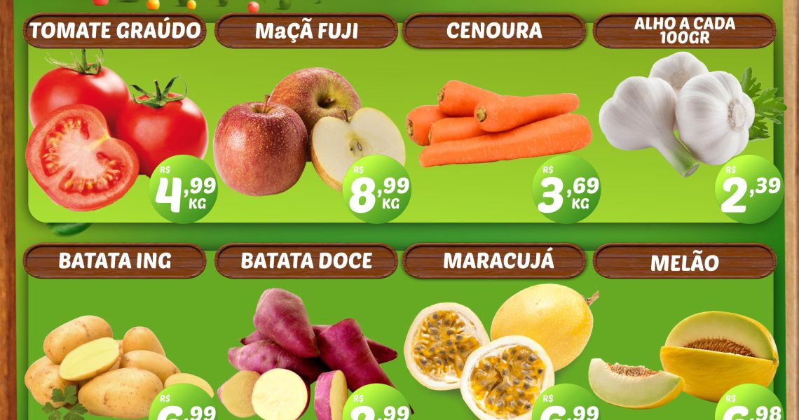 Hortifruti do Mercado Central nesta quarta e quinta feira