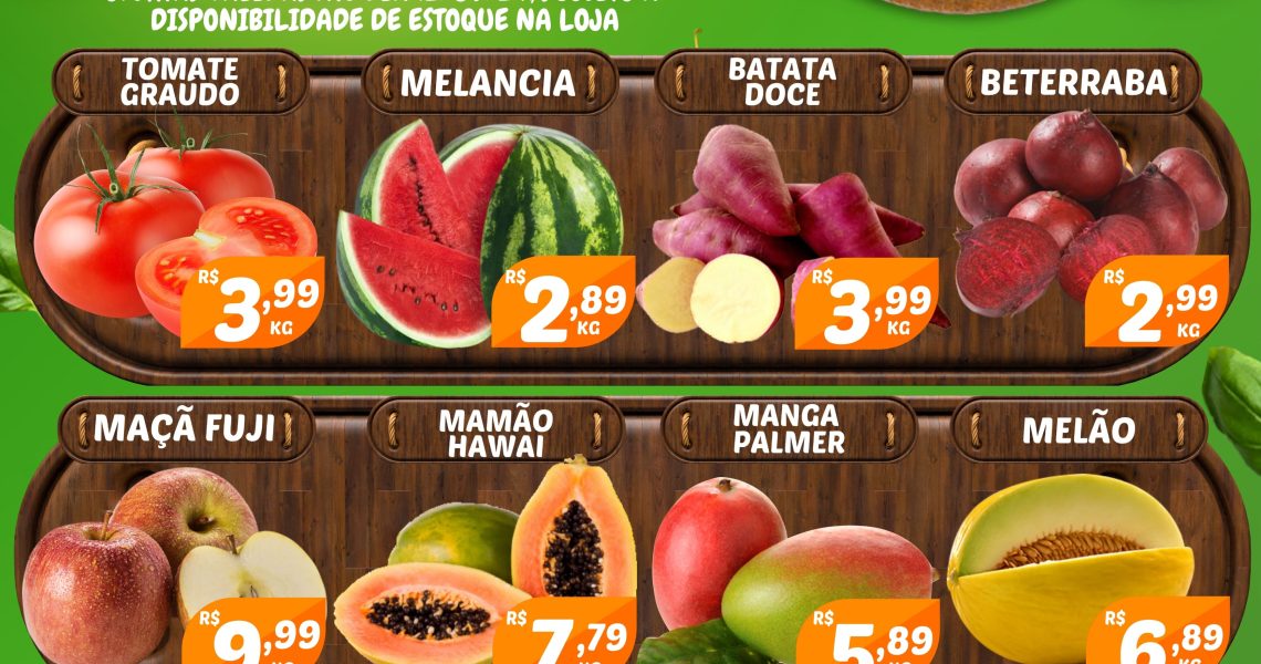 Hortifruti do Mercado Central nesta quarta e quinta feira
