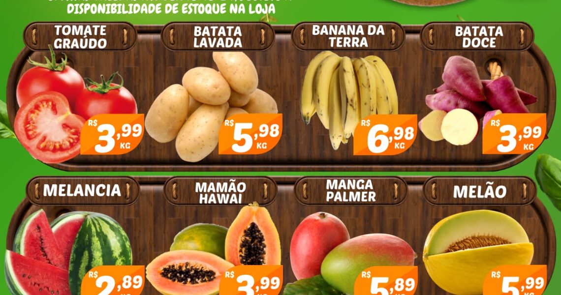 Hortifruti do Mercado Central nesta quarta e quinta feira