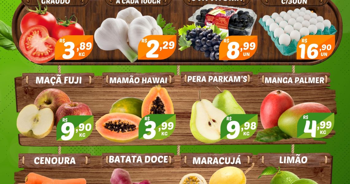 Hortifruti do Mercado Central nesta quarta e quinta feira