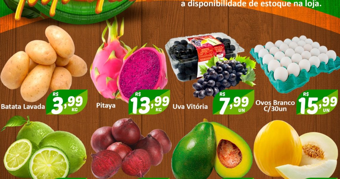 Hortifruti do Mercado Central nesta quarta e quinta feira