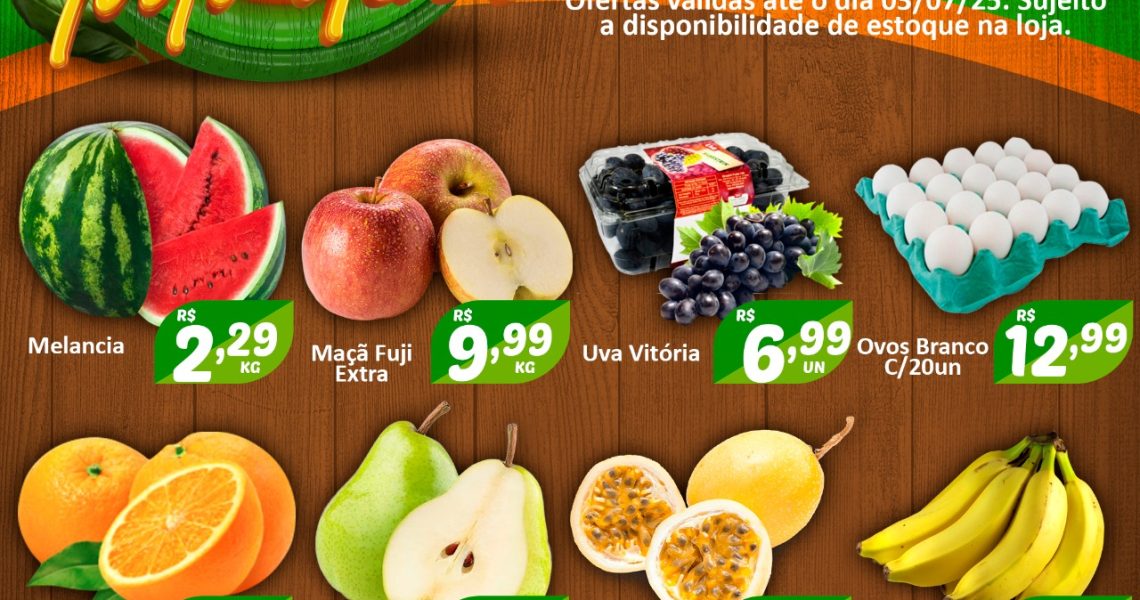 Hortifruti do Mercado Central nesta quarta e quinta feira