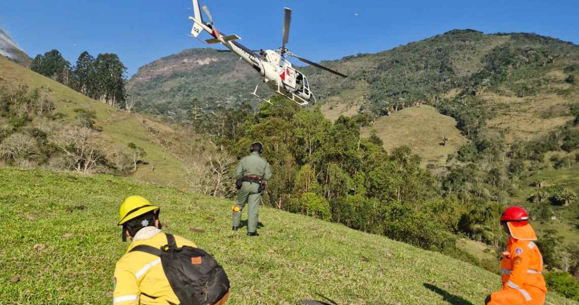 Incêndio atinge área do Parque Estadual do Brigadeiro em Miradouro Mg