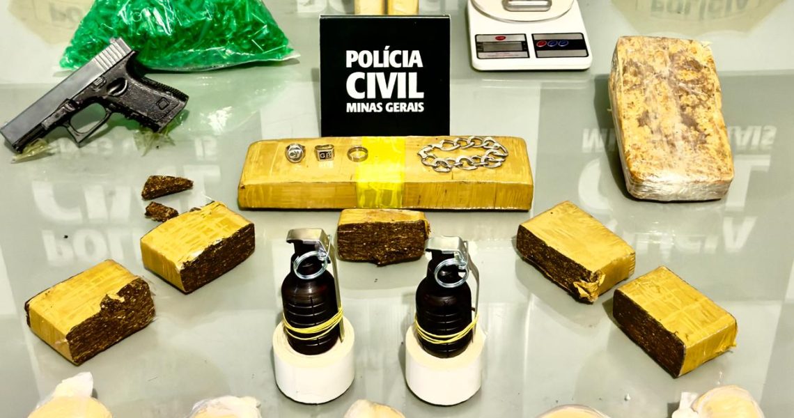PCMG apreende drogas e granadas e prende suspeito em Ubá