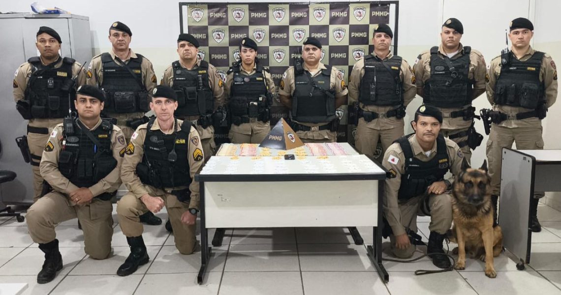 PMMG. prende grande quantidade de drogas em Muriaé e prende autor por tráfico de drogas