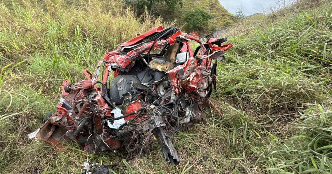 Bombeiros atendem ocorrência na BR 267 em Argirita com vítima fatal