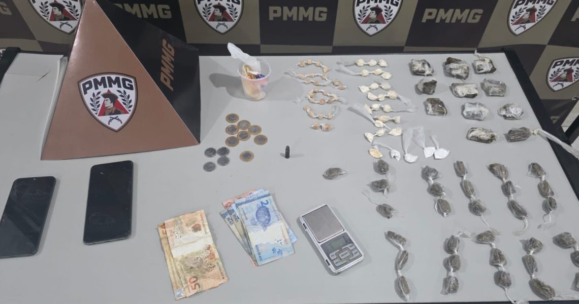 PM prende traficante e apreende grande quantidade de drogas em Muriaé Mg