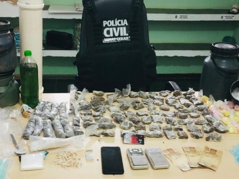 *Polícia Civil apreende grande quantidade de drogas em Miradouro