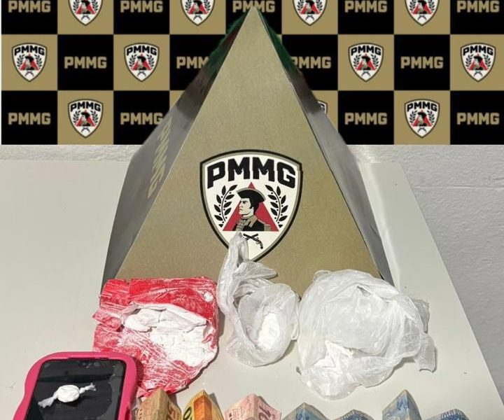 PMMG realiza prisão por tráfico de drogas em Pedra Dourada Mg